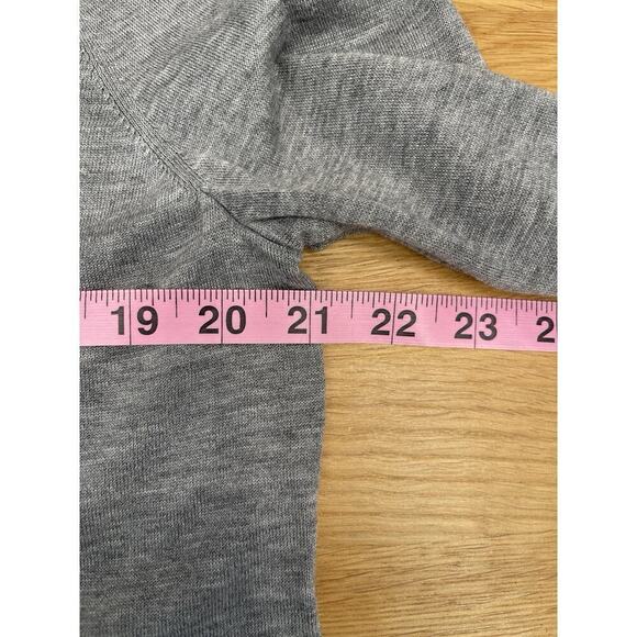 COS Cardigan Sweater Womens Size M Grey Silk Cotton Boyfriend Knit Minimalist - Picture 6 of 7